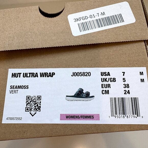 Merrell Hut Ultra Wrap Sandals Slides Slip-On Vegan Green/Blue Size 7 NEW - Picture 7 of 7